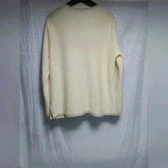 Vintage 💯 Wool full zip gold trim sweater. Ladies XL Petite - Picture 5 of 11